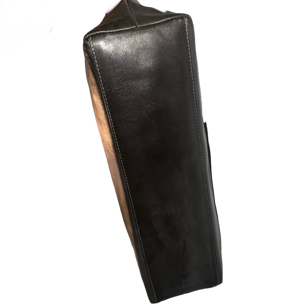 Nebuloni by Flavio Zanasca Made in Italy Genuine Leather Black Tote Bag - Picture 3 of 13